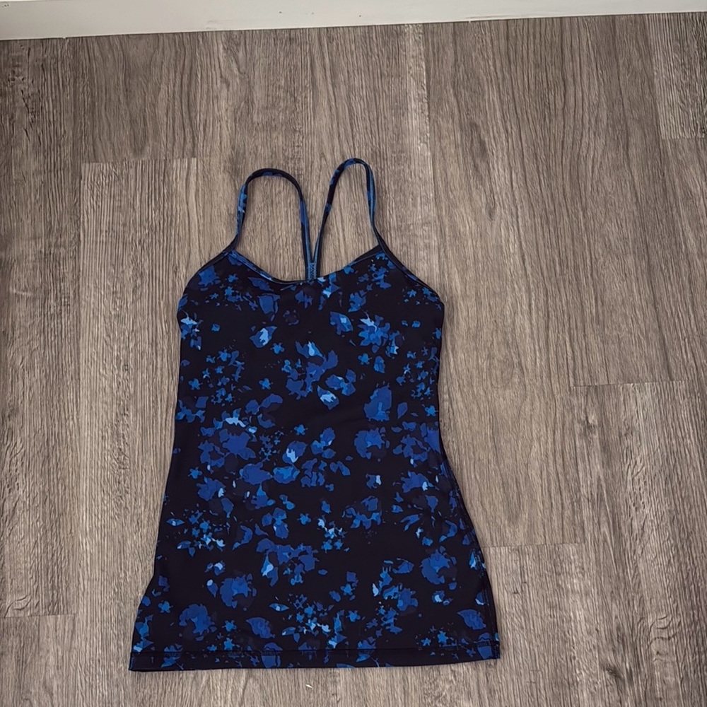 Lululemon Athletica Blue and Black Fitted Camisole